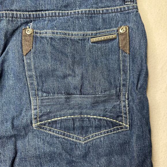 Sean John Mens Size‎ 36 Blue Bermuda Shorts Denim Cotton - Picture 9 of 11